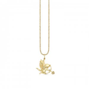 Gold & Diamond Cupid Charm