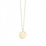 Pure Gold Small Happy Face Charm