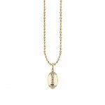 Men's Collection Gold & Diamond Football Necklace