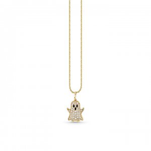 Gold & Diamond Ghost Charm