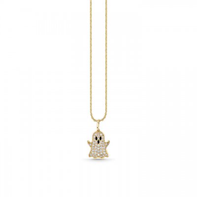 Gold & Diamond Ghost Charm