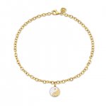 Gold & Enamel Yin Yang Anklet