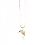 Gold & Diamond Dolphin Charm