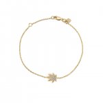 Gold & Diamond Small Pot Leaf Bracelet