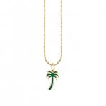 Gold & Enamel Palm Tree Charm