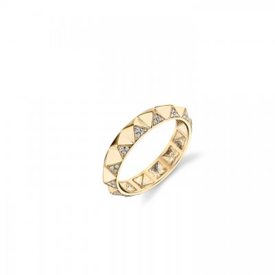 Gold & Diamond Pyramid Eternity Ring