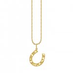 Gold Nugget Horseshoe Charm