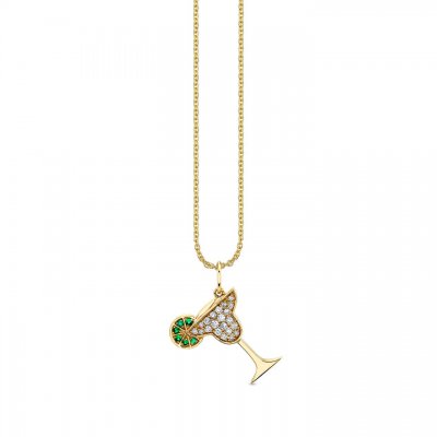 Gold & Diamond Margarita Charm