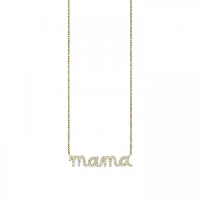 Gold & Diamond Mama Necklace