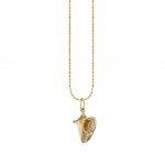 Gold & Diamond Small Conch Shell Charm