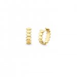 Pure Gold Marquise Eye Huggie Hoops