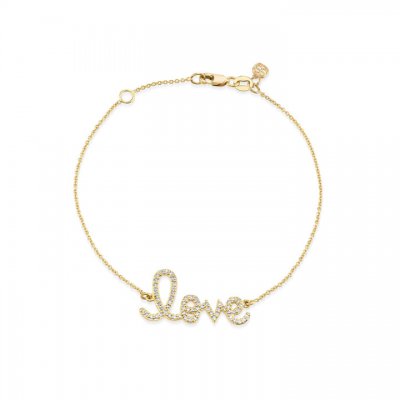 Gold & Diamond Medium Love Bracelet