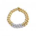 Gold & Diamond Large Link Bracelet