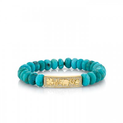 Gold & Diamond Luck Tableau on Turquoise