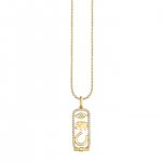 Gold & Diamond Luck & Protection Cartouche Charm