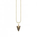 Men's Collection Gold & Diamond Small Carved Arrowhead Charm