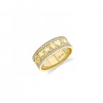 Gold & Diamond Icon Ring Band