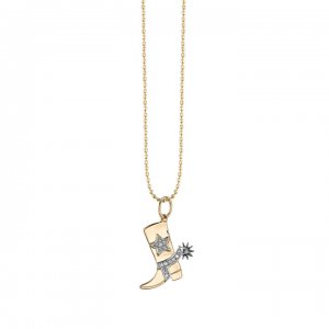 Gold & Diamond Cowboy Boot Charm