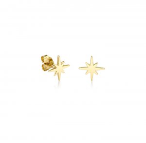 Pure Gold Tiny Starburst Stud