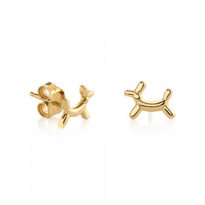 Gold Balloon Dog Stud