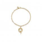 Gold & Diamond Horseshoe Lasso Bracelet