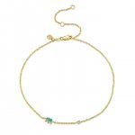 Gold & Enamel Mini Elephant Anklet