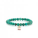 Gold & Diamond Cherry on Green Turquoise