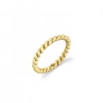 Pure Gold Thin Twisted Rope Ring