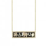 Gold & Diamond Luck Tableau Bar Necklace