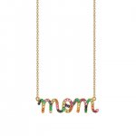 Gold & Rainbow Large Mom Necklace