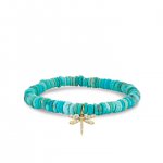 Gold & Diamond Dragonfly on Arizona Turquoise