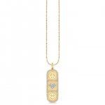 Gold & Diamond Cartouche Icon Charm