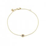 Gold & Diamond Evil Eye Bracelet