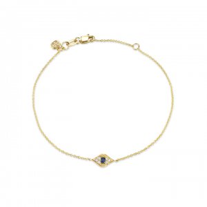 Gold & Diamond Evil Eye Bracelet