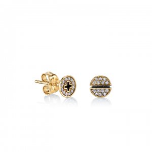 Gold & Diamond Small Screw Stud