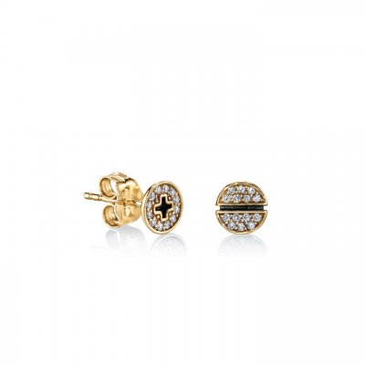 Gold & Diamond Small Screw Stud