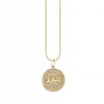 Gold & Diamond Love Medallion Charm