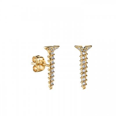 Gold & Diamond Screw Stud