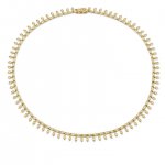 Gold & Diamond Marquise Eye Eternity Fringe Necklace