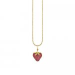 Gold & Ruby Strawberry Charm