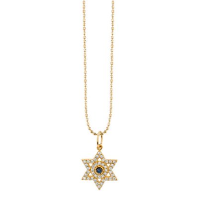 Gold & Diamond Star of David Charm