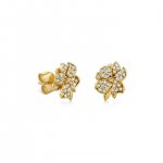 Gold & Diamond Magnolia Stud