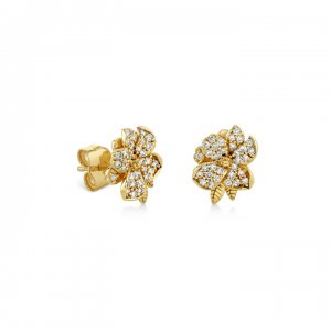 Gold & Diamond Magnolia Stud