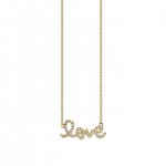 Gold & Diamond Small Love Necklace