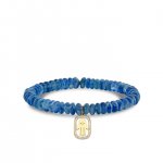 Gold & Diamond Hamsa on Blue Kyanite