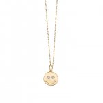 Little Loves Gold & Diamond Happy Face Necklace