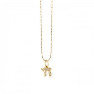 Gold & Diamond Chai Charm