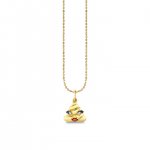 Gold & Diamond Poop Charm