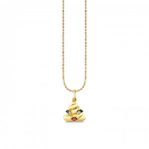 Gold & Diamond Poop Charm