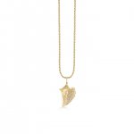 Gold & Diamond Large Conch Shell Charm